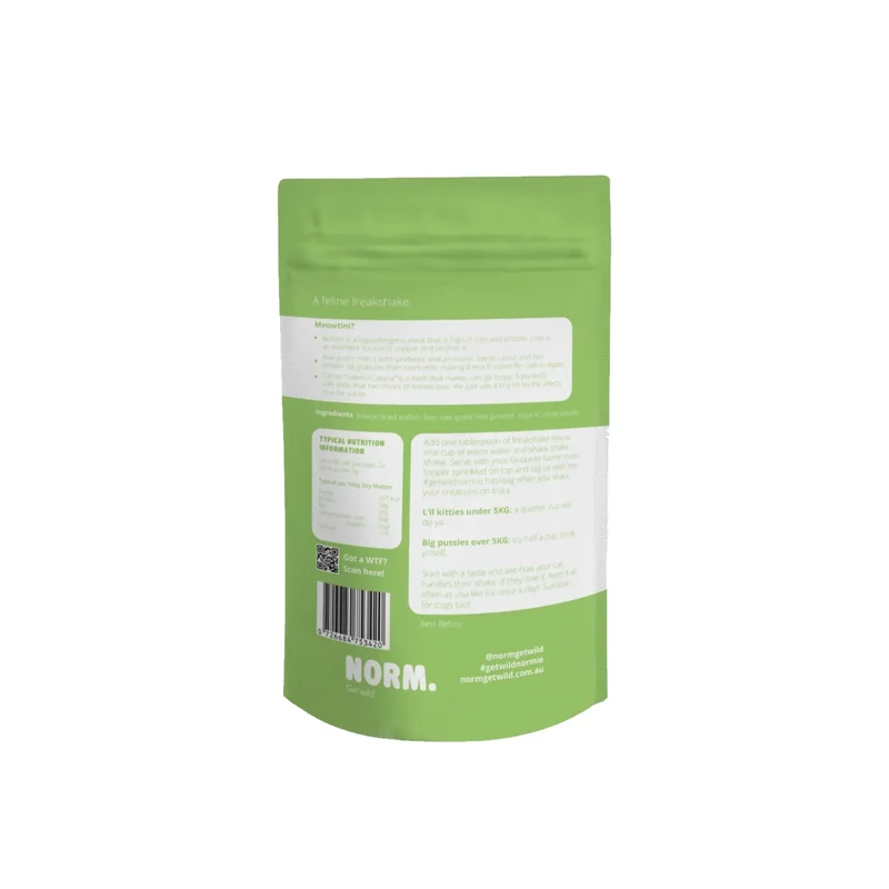 Shakes viande & superaliments lyophilisés pour chiens et chats – Norm – 110g