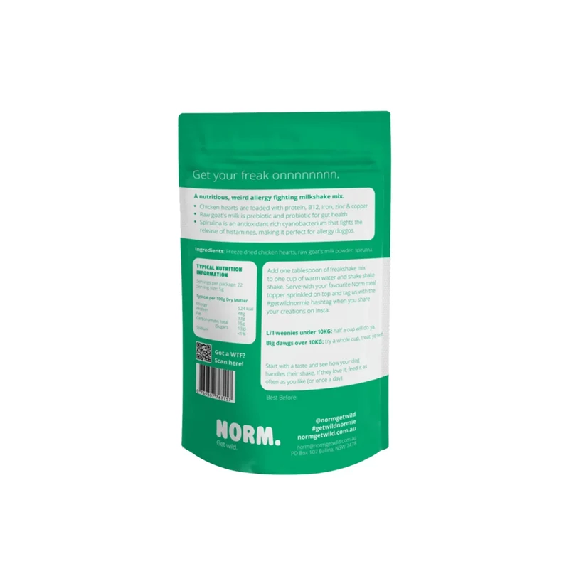 Shakes viande & superaliments lyophilisés pour chiens et chats – Norm – 110g