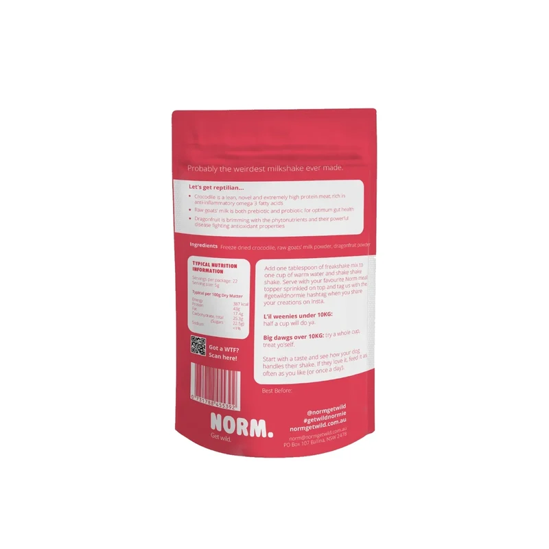 Shakes viande & superaliments lyophilisés pour chiens et chats – Norm – 110g