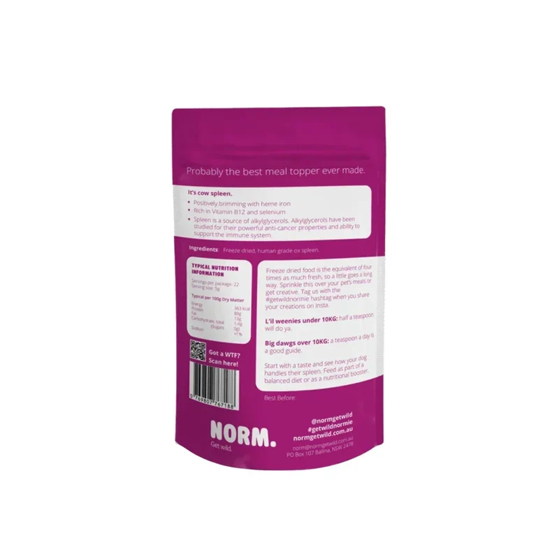 Topping 100% viande lyophilisés pour chiens et chats – Norm – 110g