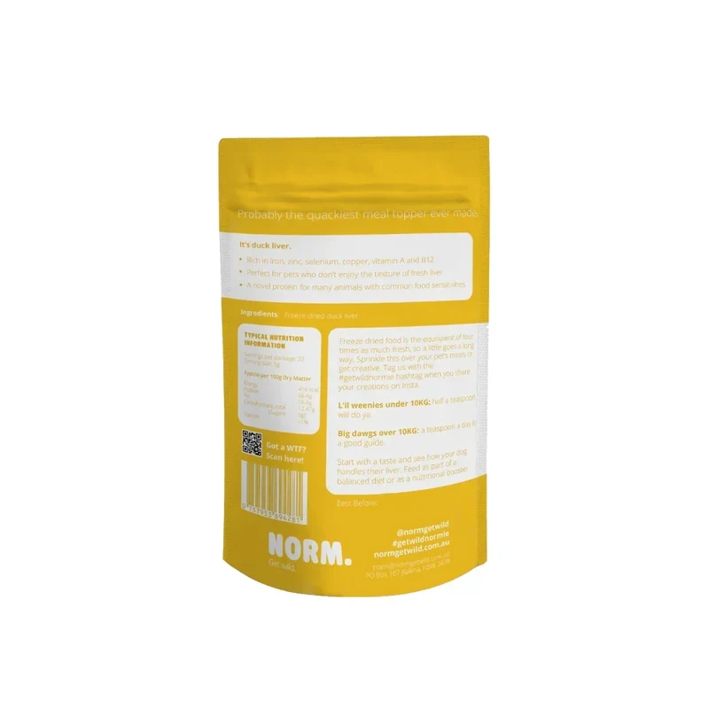 Topping 100% viande lyophilisés pour chiens et chats – Norm – 110g
