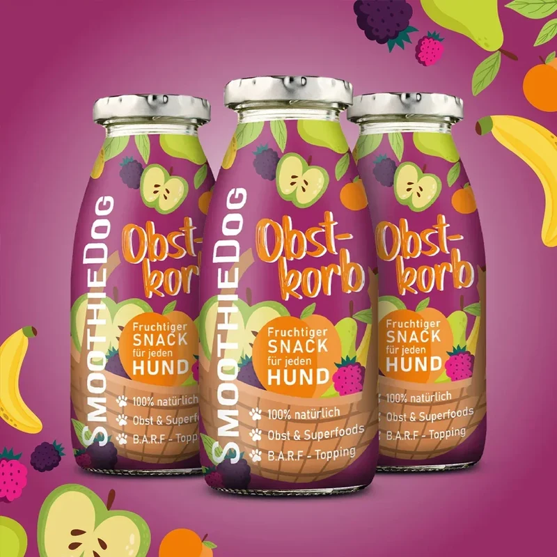 Smoothie pour chiens – Corbeille de fruits – 250mL