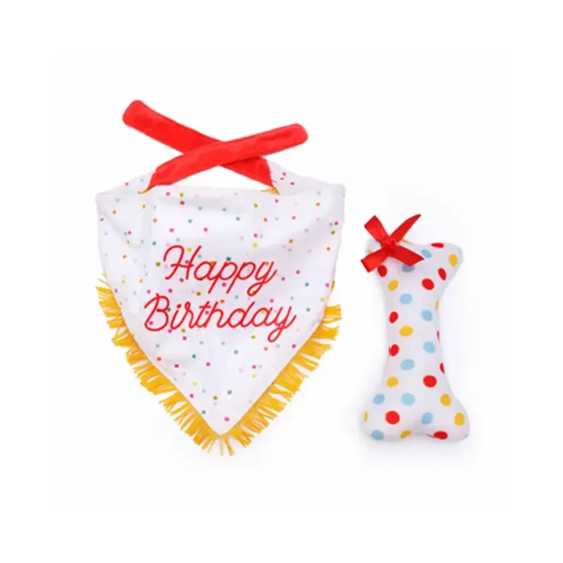 Bandana et os couineur d'anniversaire pour chien – ZippyPaws