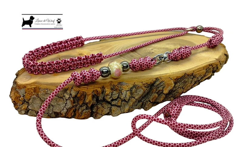 Laisse d'exposition canine Pink Diamond
