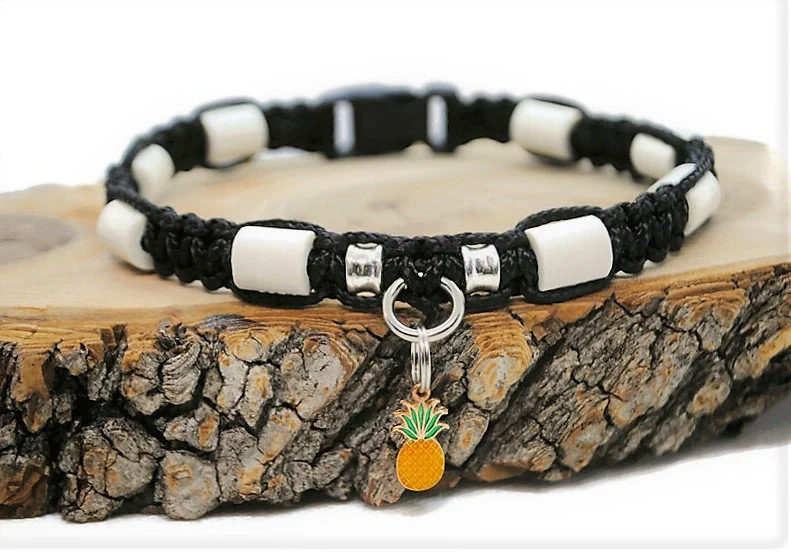 Collier anti-tiques pour chien en céramique EM - ANANAS 1cm