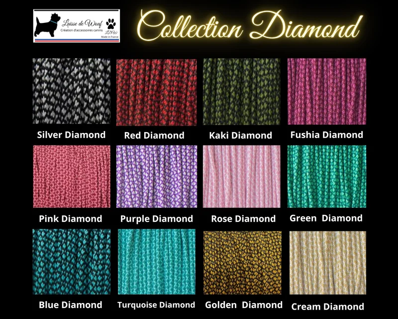 Collier anti-tiques pour chien en céramique EM - DIAMOND 1cm