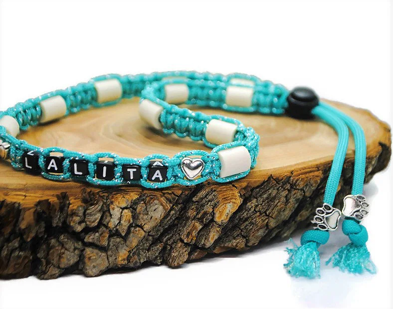 Collier réglable anti-tiques pour chien en céramique EM - COEUR 1cm