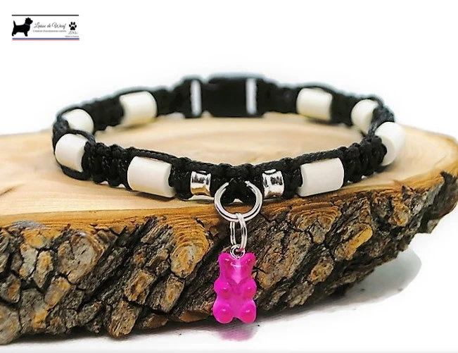 Collier anti-tiques pour chien en céramique EM - NOUNOURS 1cm