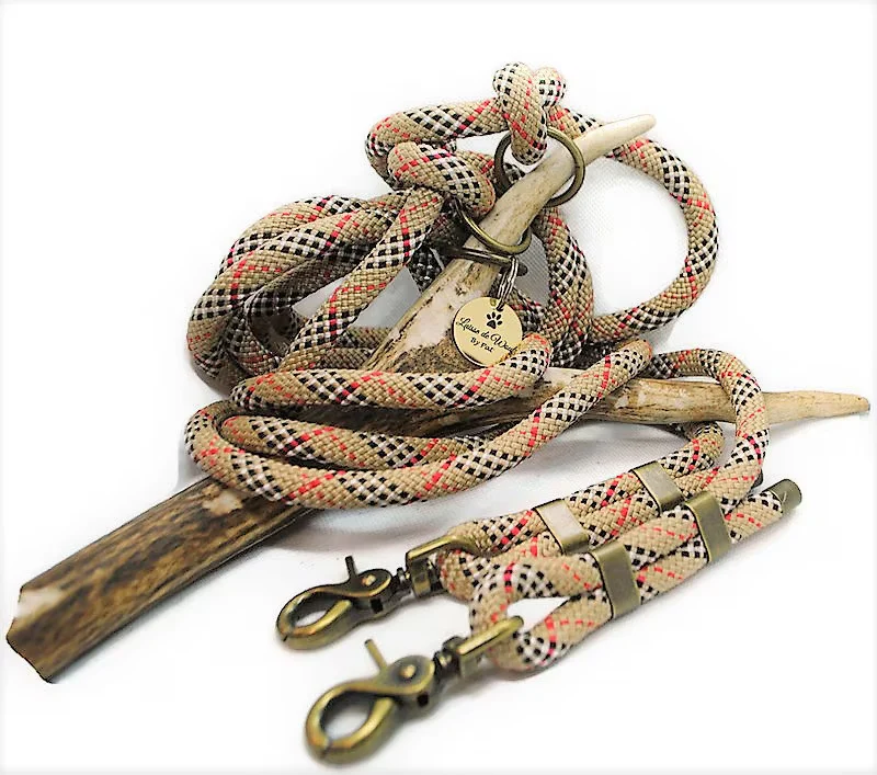 Laisse 3 points TARTAN parcorde 10mm