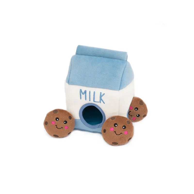 Peluche de flair Milk & Cookies 🍪 - Jouet d'occupation pour chien – ZippyPaws® Burrow™