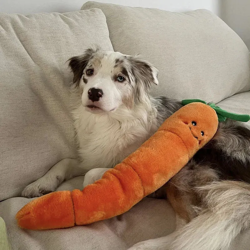 Peluche Carotte – Peluche XXL pour chien – Jigglerz® Carrot 🥕
