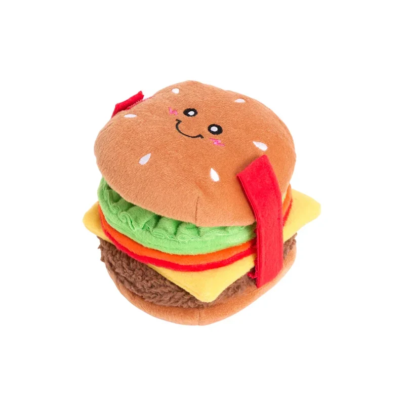 Snufflerz Stacks Cheeseburger Zippypaws : jouet interactif de fouille pour chien et chat