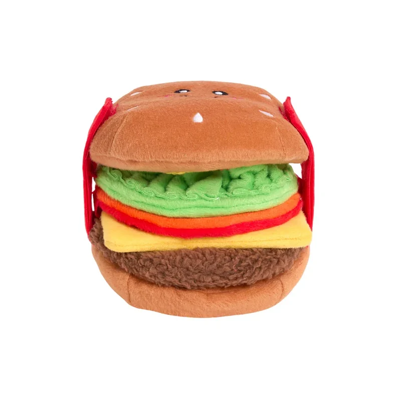 Snufflerz Stacks Cheeseburger Zippypaws : jouet interactif de fouille pour chien et chat