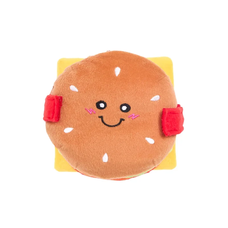 Snufflerz Stacks Cheeseburger Zippypaws : jouet interactif de fouille pour chien et chat