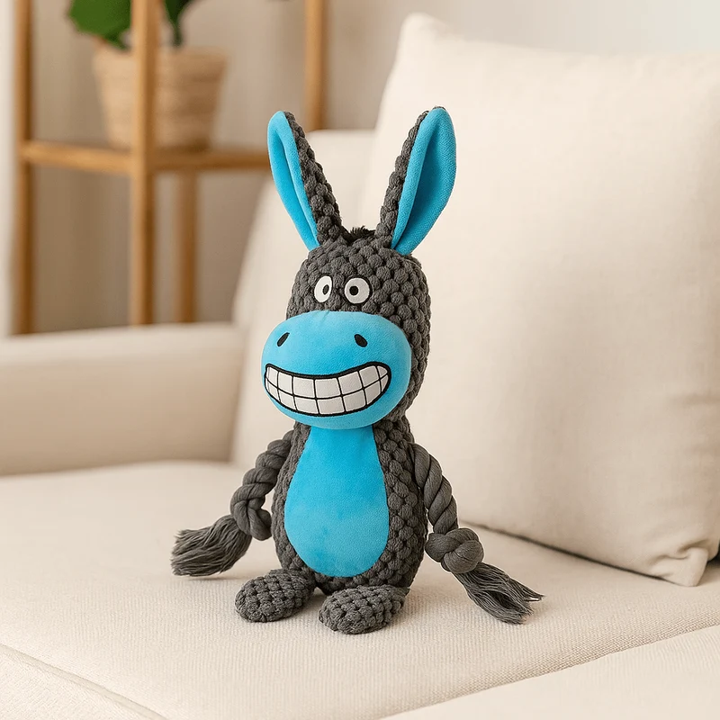 Peluche âne pour chien