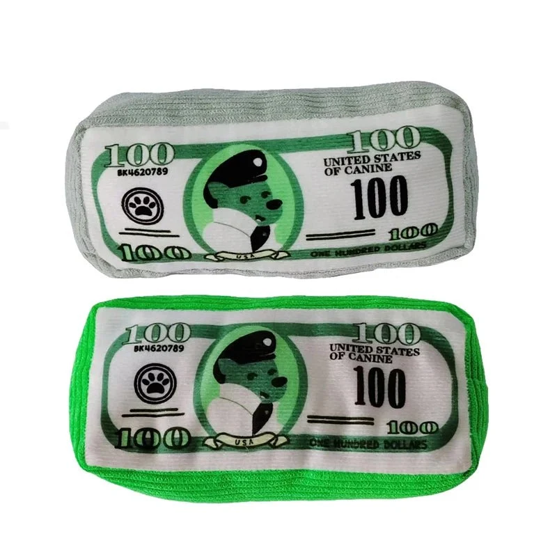Peluche faux billets pour chien