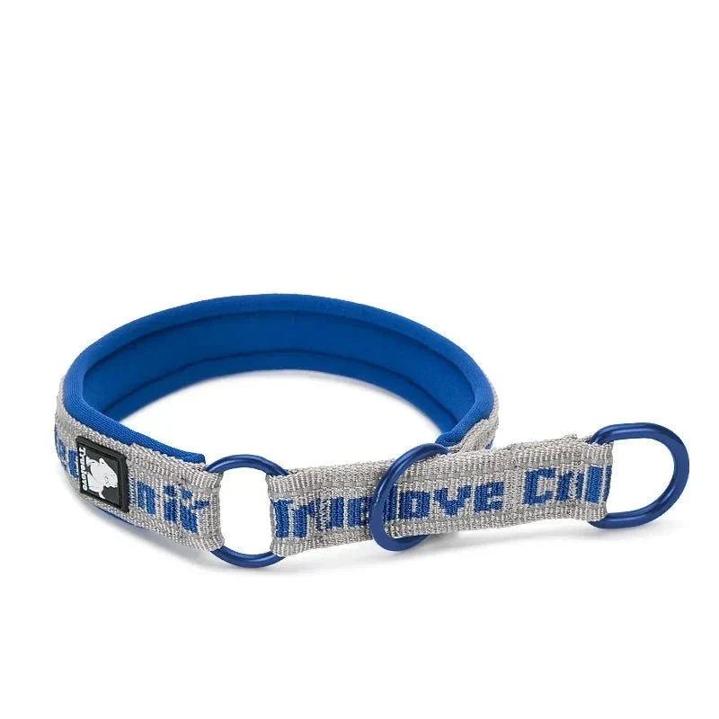 Collier étrangleur chien trulove bleu et gris