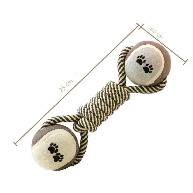 Jouet en corde avec balle de tennis intégré