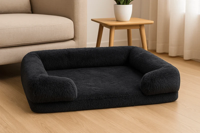 Panier pour grand chien avec oreiller noir