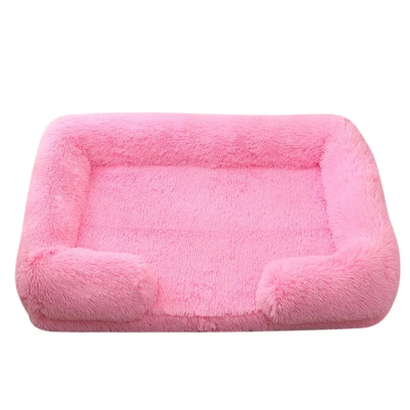 Panier pour grand chien avec oreiller rose