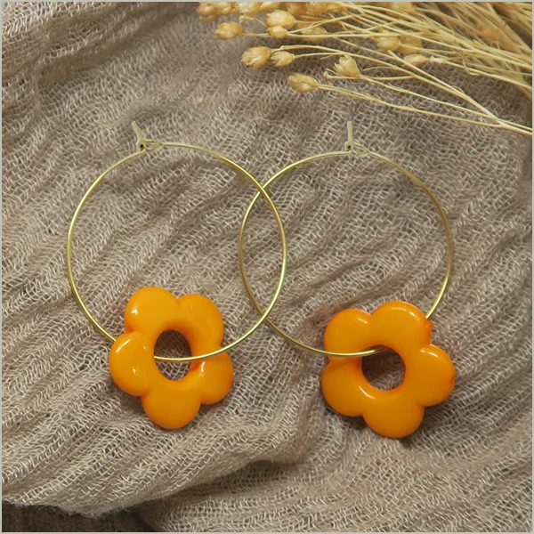 12 perles fleurs pop 20 mm