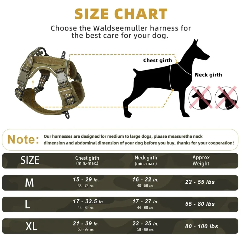 Harnais tactique en Y pour chien
