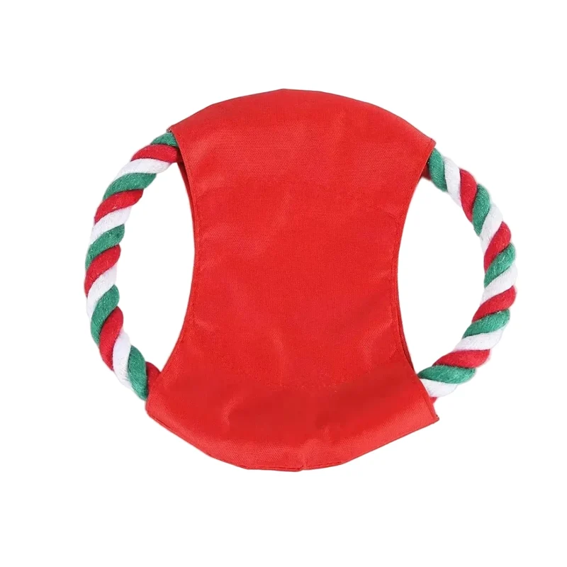 Disque en corde de noël pour chien