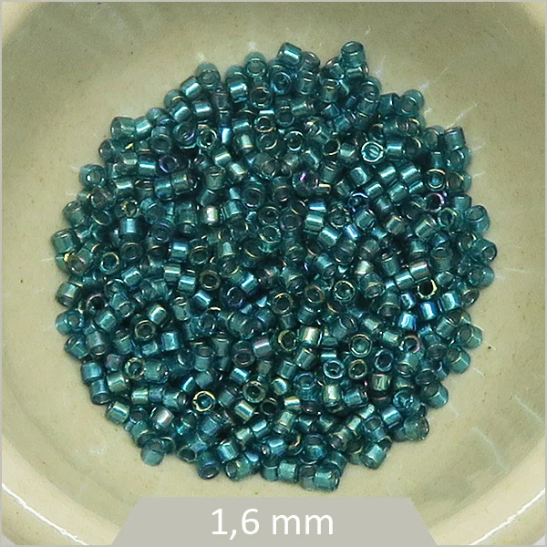 5 g de perles Miyuki Delica 11/0, DB1769 vert émeraude irisé