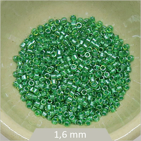 5 g de perles Miyuki Delica 11/0, DB0916 vert pétillant