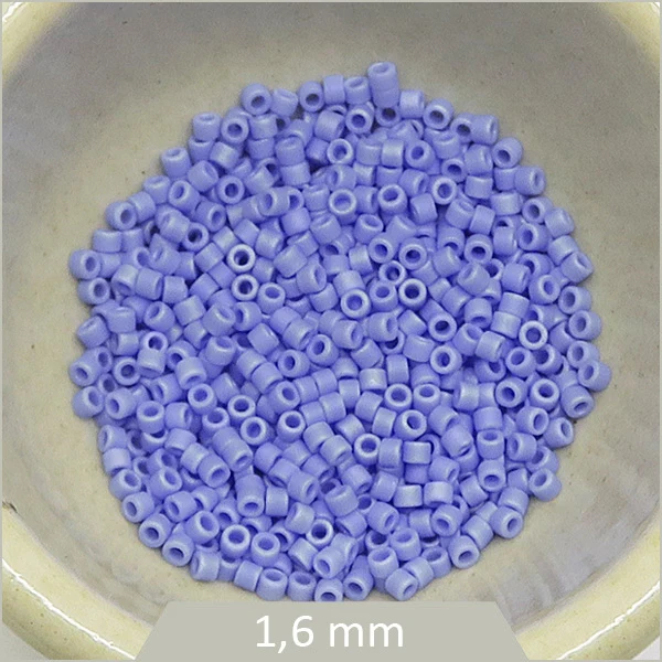 5 g de perles Miyuki Delica 11/0, DB0881 bleu lavande opaques