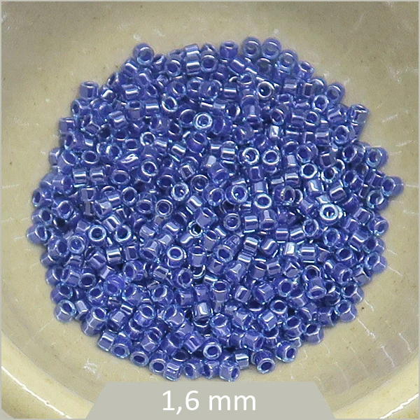 5 g de perles Miyuki Delica 11/0, DB0285 bleu saphir argenté