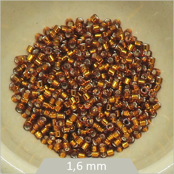 5 g de perles Miyuki Delica 11/0, DB0144 ambre argenté