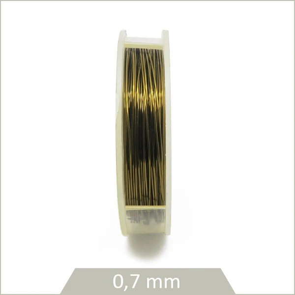 20 m de fil cuivre 0,7 mm couleur bronze doré