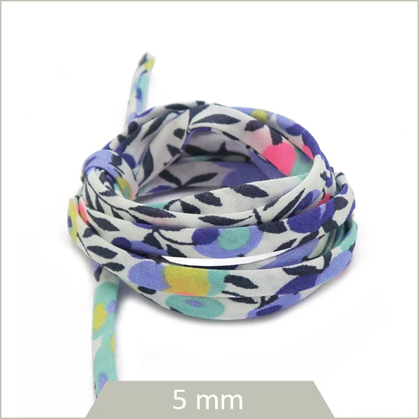 1 m de cordon Liberty 5 mm Wiltshire Aurore fluo