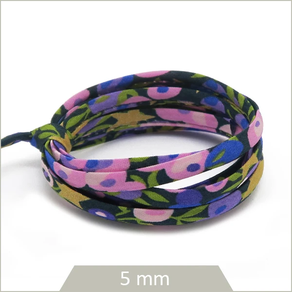 1 m de cordon Liberty 5 mm Wiltshire Stars Myrtille Or