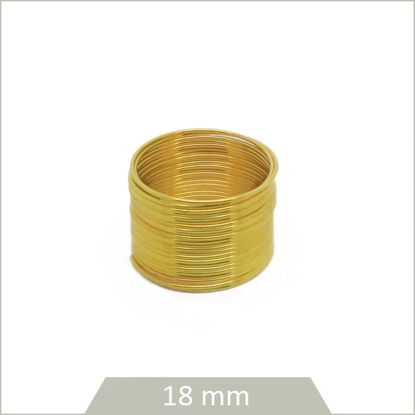 22 tours de fil mémoire pour bague en laiton doré