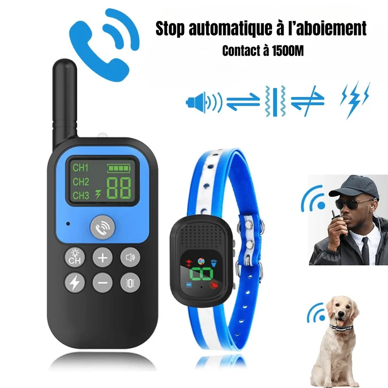 Collier d'entraînement anti-aboiement pour chien