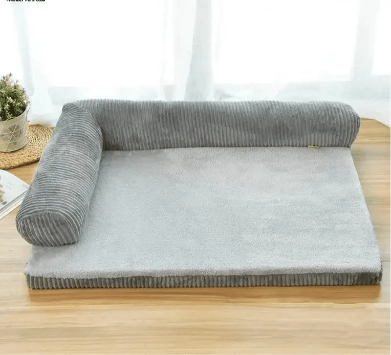Grand tapis avec coussin pour chien