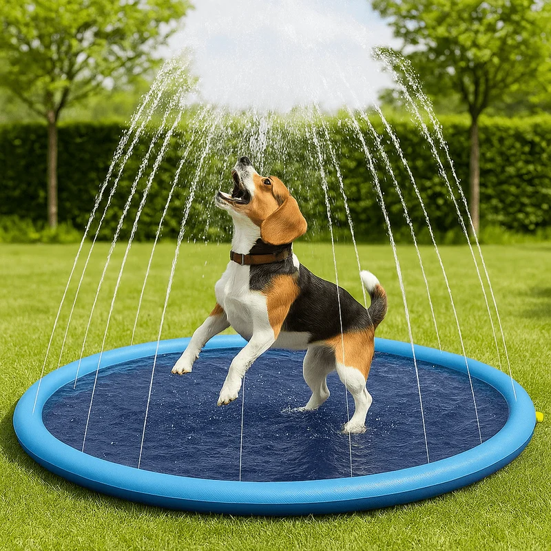 Tapis jet d'eau pour chien