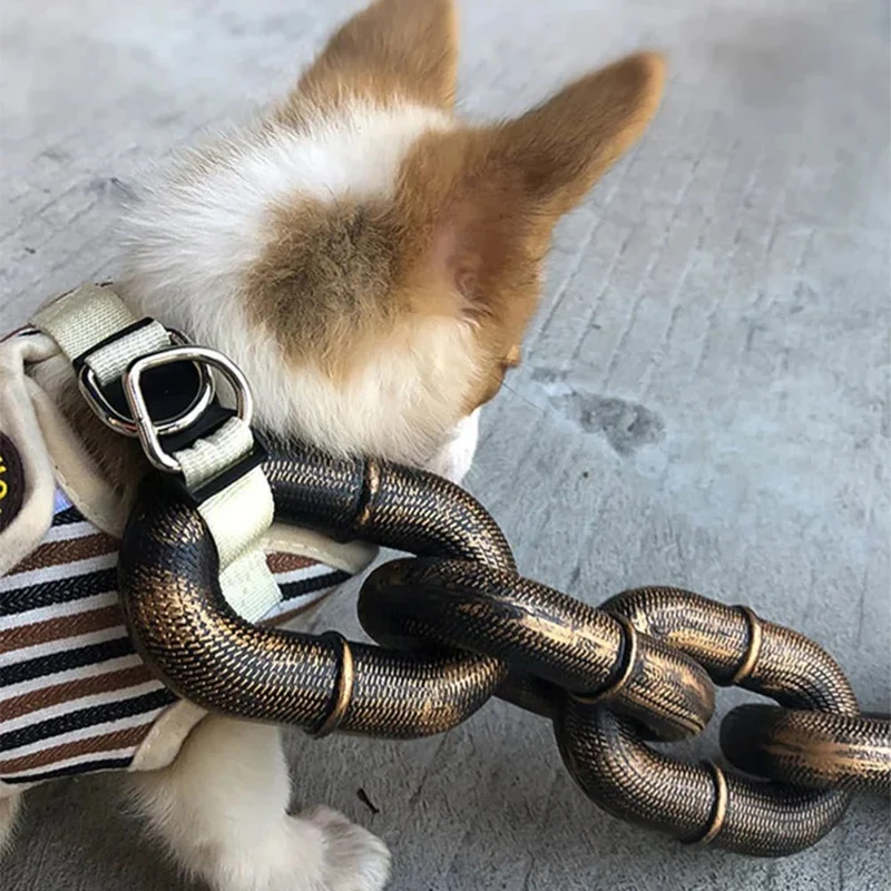 Laisse imitation chaine pour chien