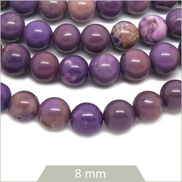 Env. 48 perles rondes en Phosphosidérite, 8 mm