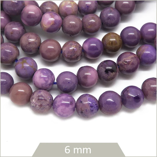 Env. 60 perles rondes en Phosphosidérite, 6 mm