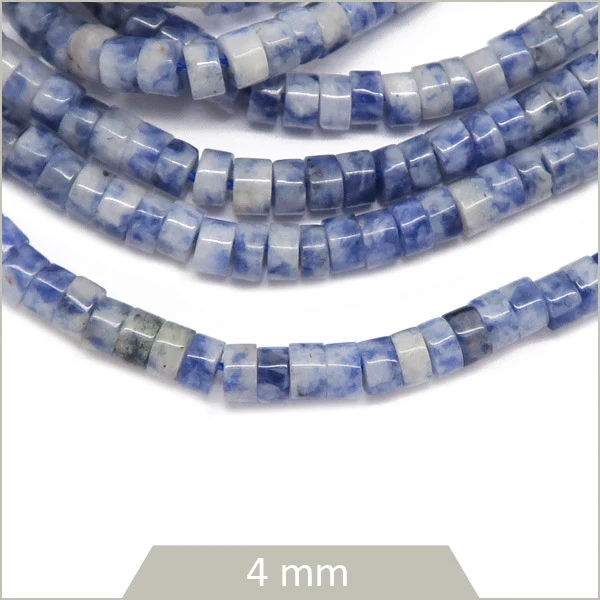 Env. 160 perles heishi en Sodalite, 4 mm