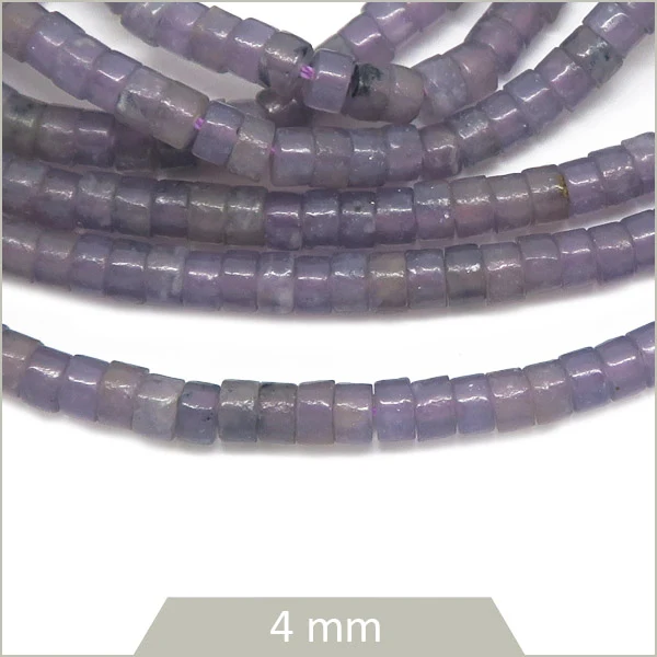 Env. 160 perles heishi en Lépidolite, 4 mm