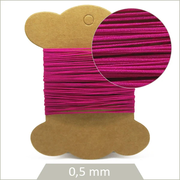 10 m de cordon synthétique 0,5 mm rose fuchsia