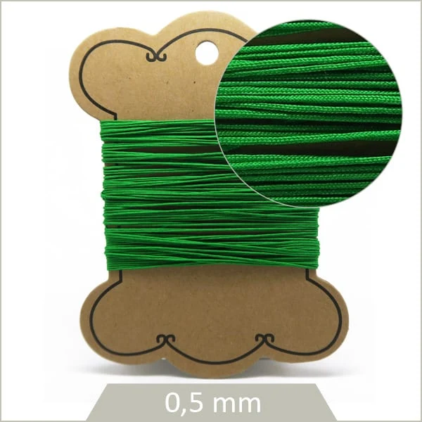 10 m de cordon synthétique 0,5 mm vert vif