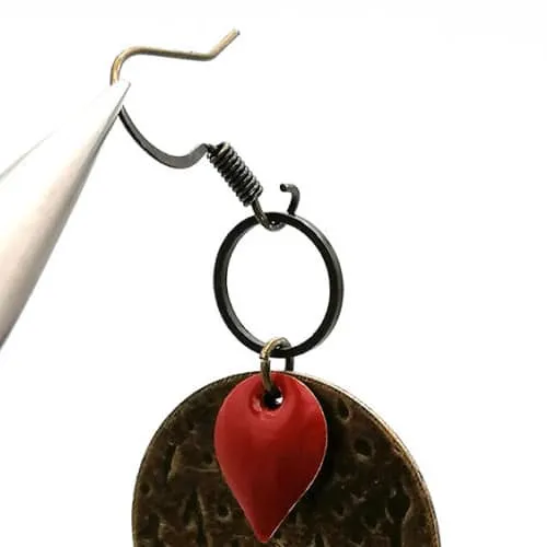 24 crochets de boucles d'oreilles bronze simples